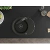 Granitinė virtuvinė plautuvė Mexen Kevin su maišytuvu ir sifonu, Metallic juodas/auksinis+Juodas