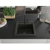 Granitinė virtuvinė plautuvė Mexen Vito su maišytuvu ir sifonu, Metallic juodas/auksinis+Juodas