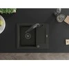 Granitinė virtuvinė plautuvė Mexen Enzo su maišytuvu ir sifonu, Metallic juodas/auksinis+Juodas