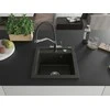 Granitinė virtuvinė plautuvė Mexen Vito su maišytuvu ir sifonu, Metallic juodas/auksinis+Juodas/Chrome