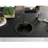 Granitinė virtuvinė plautuvė Mexen Diego su maišytuvu ir sifonu, Metallic juodas/auksinis+Juodas(B)