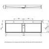 Granite Projects Deante Blur, 120x40 cm, CQB_TU2S, antracito metalas