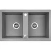 Granitinė virtuvinė plautuvė Laveo Barbados SBB_520T, Pilkas