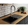 Granitinė virtuvinė plautuvė Laveo Barbados SBB_711T, Juodas