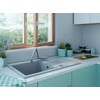 Granitinė virtuvinė plautuvė Laveo Celia SBC_511T, Pilkas