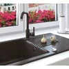 Granitinė virtuvinė plautuvė Laveo Celia SBC_711T, Juodas