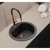 Granitinė virtuvinė plautuvė Laveo Dafne SBD_780T, Juodas