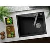 Granitinė virtuvinė plautuvė Laveo Grenada SBG_710T, Juodas