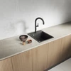 Granitinė virtuvinė plautuvė Laveo Hub SPH_710Y, Juodas