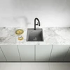 Granitinė virtuvinė plautuvė Laveo Hub SPH_V10Y, Volcano pilkas