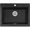 Granitinė virtuvinė plautuvė Laveo Komodo SBK_710T, Juodas