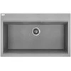 Granitinė virtuvinė plautuvė Laveo Tau SBT_5108, Pilkas