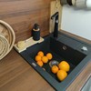 Granitinė virtuvinė plautuvė Laveo Trzynastka SBP_713T, Juodas
