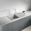 Granitinė virtuvinė plautuvė Laveo Wolin SPW_511T, Pilkas