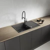 Granitinė virtuvinė plautuvė Laveo Wolin SPW_711T, Juodas