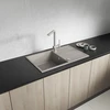 Granitinė virtuvinė plautuvė Laveo Wolin SPW_411T, rusvai gelsvas