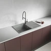 Granitinė virtuvinė plautuvė Laveo Wolin SPW_V11T, Volcano pilkas