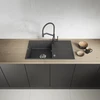 Granitinė virtuvinė plautuvė Laveo Wolin SPW_711T, Juodas
