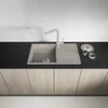 Granitinė virtuvinė plautuvė Laveo Wolin SPW_411T, rusvai gelsvas