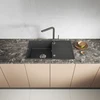 Granitinė virtuvinė plautuvė Laveo Wolin SPW_711T, Juodas