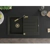 Granitinė virtuvinė plautuvė Mexen Bruno su maišytuvu ir sifonu, Metallic juodas/auksinis+Juodas/Gold