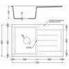 Granitinė virtuvinė plautuvė Mexen Bruno su maišytuvu ir sifonu, rusvai gelsvas