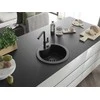 Granitinė virtuvinė plautuvė Mexen Diego su maišytuvu ir sifonu, Metallic juodas/sidabrinis+Juodas