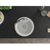 Granitinė virtuvinė plautuvė Mexen Diego su maišytuvu ir sifonu, Baltas+Juodas/Chrome
