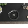 Granitinė virtuvinė plautuvė Mexen Diego su maišytuvu ir sifonu, Juodas granite+Juodas/Chrome