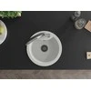 Granitinė virtuvinė plautuvė Mexen Diego su maišytuvu ir sifonu, Baltas+Juodas/Chrome