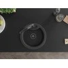 Granitinė virtuvinė plautuvė Mexen Diego su maišytuvu ir sifonu, Juodas granite+Juodas