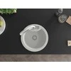 Granitinė virtuvinė plautuvė Mexen Diego su maišytuvu ir sifonu, Baltas+Baltas/Chrome