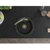 Granitinė virtuvinė plautuvė Mexen Diego su maišytuvu ir sifonu, Metallic juodas/sidabrinis+Juodas/Gold
