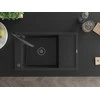 Granitinė virtuvinė plautuvė Mexen Elias su maišytuvu ir sifonu, Metallic juodas/sidabrinis+Juodas