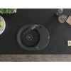Granitinė virtuvinė plautuvė Mexen Kevin su maišytuvu ir sifonu, Juodas granite+Juodas