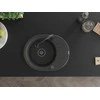 Granitinė virtuvinė plautuvė Mexen Kevin su maišytuvu ir sifonu, Juodas granite+Juodas