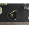 Granitinė virtuvinė plautuvė Mexen Kevin su maišytuvu ir sifonu, Metallic juodas/sidabrinis+Juodas/Gold