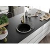 Granitinė virtuvinė plautuvė Mexen Kevin su maišytuvu ir sifonu, Metallic juodas/auksinis+Gold(B)