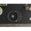 Granitinė virtuvinė plautuvė Mexen Kevin su maišytuvu ir sifonu, Juodas granite+Juodas