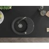 Granitinė virtuvinė plautuvė Mexen Kevin su maišytuvu ir sifonu, Juodas granite