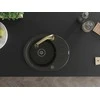 Granitinė virtuvinė plautuvė Mexen Kevin su maišytuvu ir sifonu, Metallic juodas/auksinis+Gold