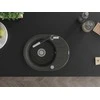 Granitinė virtuvinė plautuvė Mexen Kevin su maišytuvu ir sifonu, Juodas granite+Juodas/Chrome
