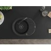 Granitinė virtuvinė plautuvė Mexen Kevin su maišytuvu ir sifonu, Metallic juodas/sidabrinis+Juodas