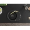 Granitinė virtuvinė plautuvė Mexen Kevin su maišytuvu ir sifonu, Metallic juodas/sidabrinis+Juodas/Gold