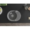 Granitinė virtuvinė plautuvė Mexen Kevin su maišytuvu ir sifonu, Pilkas+Juodas/Chrome