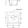 Granitinė virtuvinė plautuvė Mexen Milo su maišytuvu ir sifonu, Juodas(B)