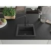 Granitinė virtuvinė plautuvė Mexen Milo su maišytuvu ir sifonu, Juodas granite+Juodas