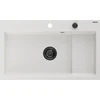 Granitinė virtuvinė plautuvė Mexen Omar su sifonu, Baltas+Juodas, 800 x 480 mm