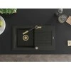 Granitinė virtuvinė plautuvė Mexen Pablo su maišytuvu ir sifonu, Metallic juodas/auksinis+Juodas/Gold