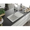Granitinė virtuvinė plautuvė Mexen Pablo su sifonu, Baltas, 752 x 436 mm
